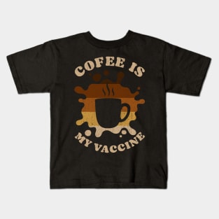 Coffee is my Vaccine Retro Kids T-Shirt